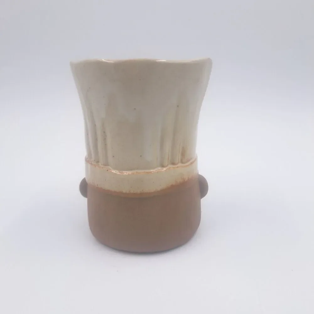 Takahashi Le Chef Untensil Caddy Jar Stoneware Kitchen Open Container